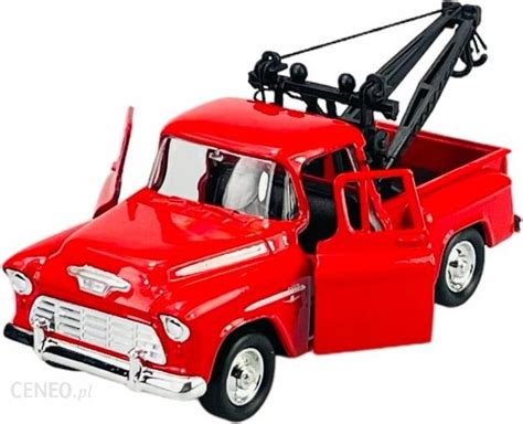 Welly Old Timer 1955 Chevy Stepside Tow Truck Czerwony 1 34 Metalowy