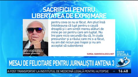 Dan Voiculescu i a felicitat pe jurnaliștii Antena 3 pentru premiile