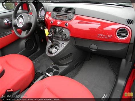 Tessuto Rosso/Nero (Red/Black) Interior Dashboard for the 2012 Fiat 500 ...