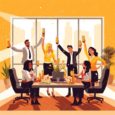 Premium Photo | Cheers to Success Entrepreneurs Celebrating Pitch Victory