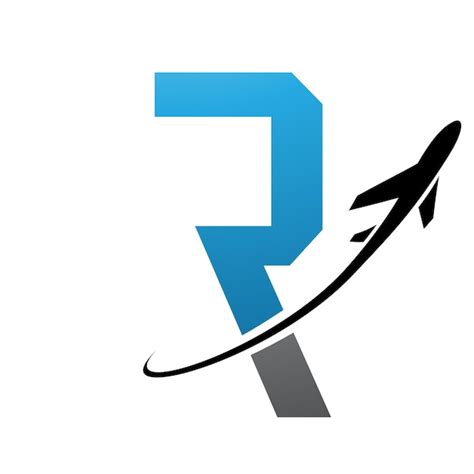 Premium Vector Blue And Black Futuristic Letter R Icon With An