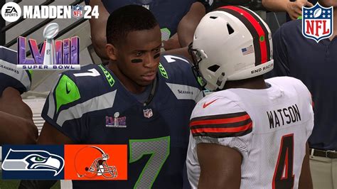 Madden 24 Super Bowl 58 Cleveland Browns Vs Seattle Seahawks Simulation