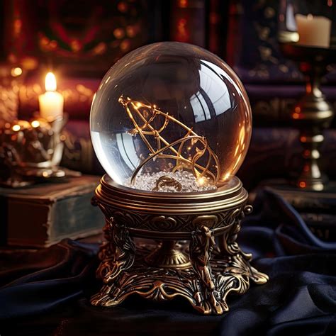 Premium Ai Image A Wizards Crystal Ball Used For Scrying And Seeing