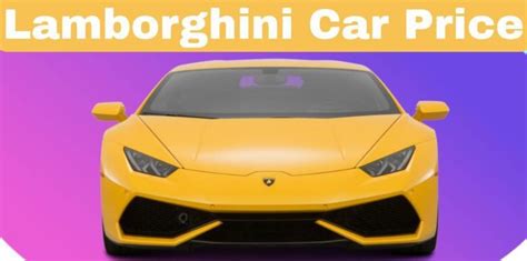 Lamborghini Car Price In India