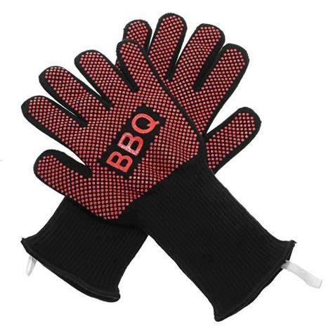 Ywei Gants de Barbecue Gant Cheminée Gants de Four Anti slip Résistant