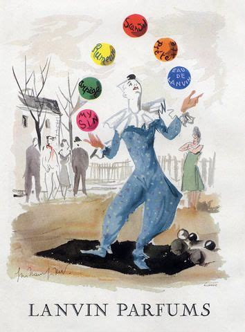 Lanvin Perfumes 1956 Guillaume Gillet Circus Juggler Lanvin