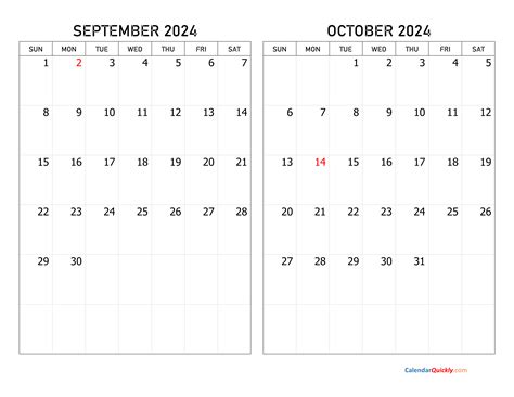 Download Printable September And October 2023 Calendar Pdf Png