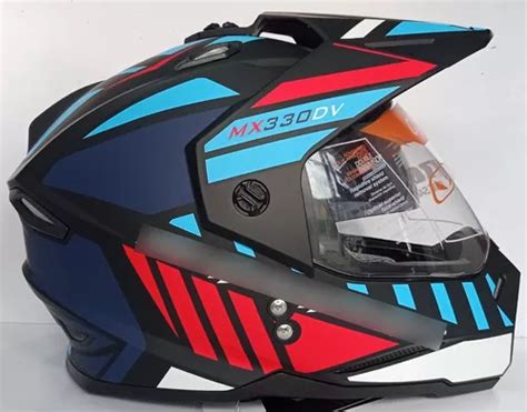 Casco Moto Hro Mx330 Certificado Doble Visor Multipropósito