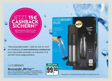 Sodastream Wassersprudler Duo Titan Angebot Bei Edeka Prospekte De