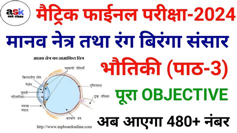 Manav Netra Tatha Rang Biranga Sansar Objective Question Class