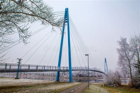 Bridge Above the Elbe River-Celakovice, Czech Rep. Stock Image - Image ...