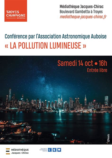 Conf Rence La Pollution Lumineuse M Diath Que De Troyes Champagne