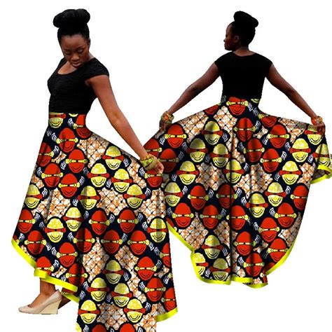 Buy Fashion Women African Print Long Skirt Ankara