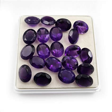 Natural African Amethyst Oval Cut Loose Gemstone Lot 8 10 MM 100 CT 41