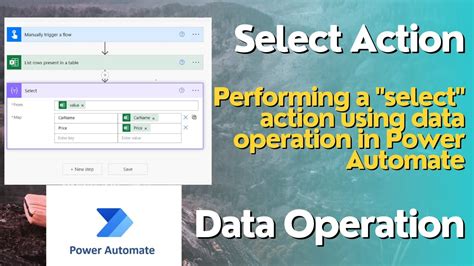 Performing A Select Action Using Data Operation In Power Automate Youtube