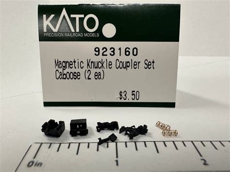 Magnetic Knuckle Coupler Set Body Mount W Pocket N Scale Kato Usa