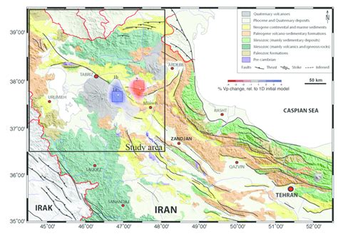 Simplified Geological Map Of Nw Iran Modified From Solaymani Azad Et