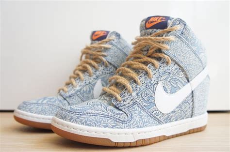 Nike Dunk Sky Hi X Liberty London Blue Recall With Hemp Laces