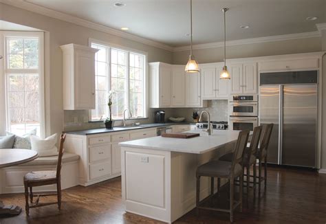 Benjamin Moore Revere Pewter With White Kitchen Cabinets - DebraBettis