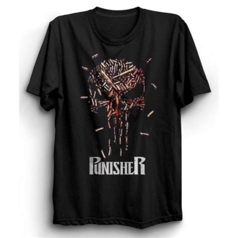 Camiseta Basica Camisa Serie O Justiceiro Punisher Balas Shopee Brasil