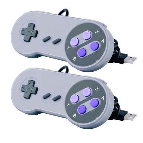 Buy 2 Packs USB Controller for Classic Super Nintendo NES SNES, USB ...