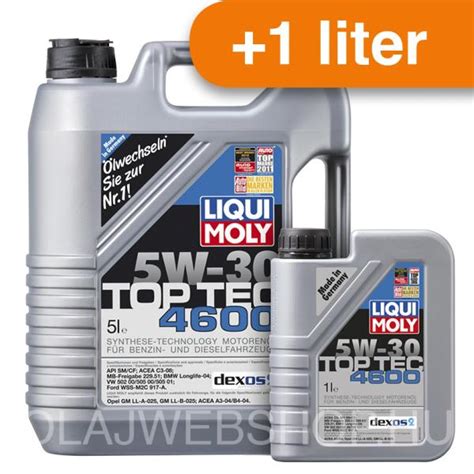 Vásárlás Liqui Moly Top Tec 4600 5w 30 6 L Motorolaj árak