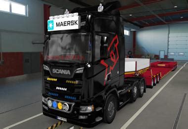 BIG LIGHTBOX SCANIA R AND S 2016 MAERSK WHITE 1 39 Modhub Us