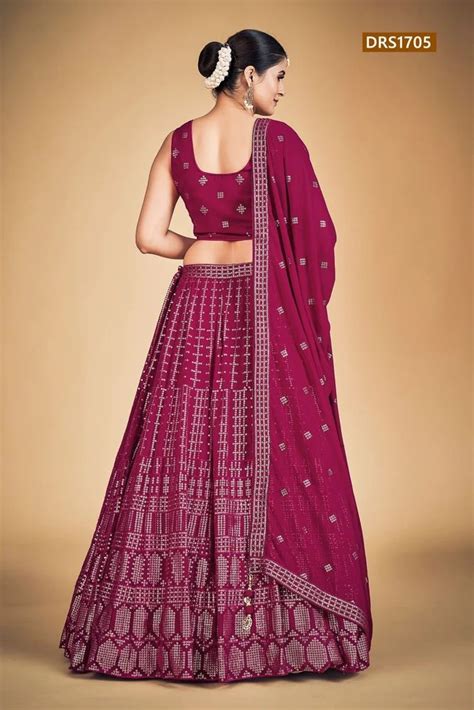 Pink Pakistani Georgette Lehenga Choli For Indian Festivals Weddings