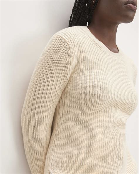 The Organic Cotton Slim Crew Sweater Canvas Everlane