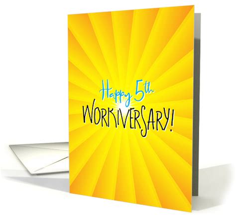 Work Anniversary Happy 5th Workiversary Card 1522108