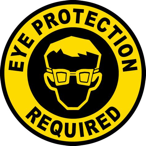 Eye Protection Required Floor Sign - Save 10% Instantly