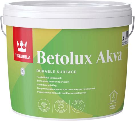 Tikkurila Lattiamaali Betolux Akva L C S Vytett V Puolikiilt V