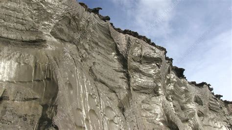 Permafrost Cliff Melting In The High Arctic Alaska Stock Video Clip