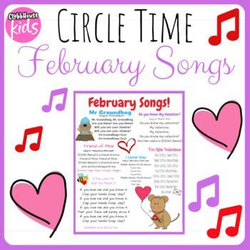 February Songs And Fingerplays This Free Resource Is Great For Circle