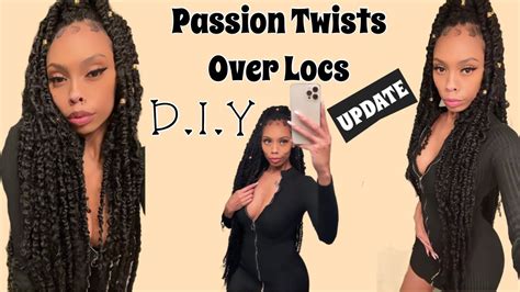 Updated Passion Twists Over Locs Tutorial Easy Diy Youtube