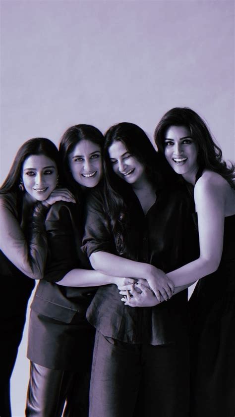 Kriti Sanon Kareena Kapoor Khan And Tabu In The Crew Of Ekta Kapoor And Rhea Kapoor