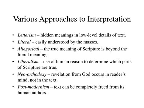 Ppt Hermeneutics The Art And Science Of Biblical Interpretation