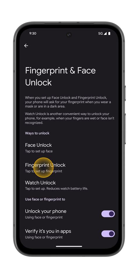 Set Up Fingerprint Unlock Pixel Phone Help