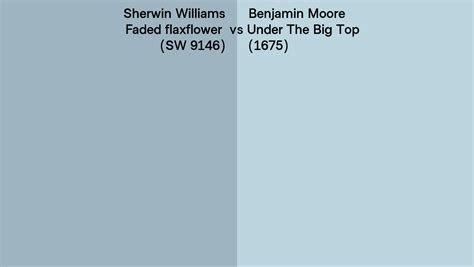 Sherwin Williams Faded Flaxflower Sw 9146 Vs Benjamin Moore Under The