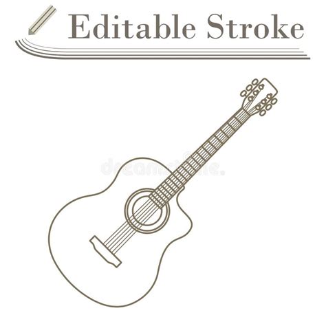 Acoustic Guitar Icon Stock Vector Illustration Of Music 223367058