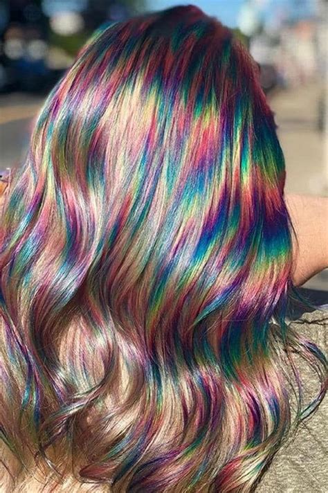 Oil Slick Hair Color Tutorial Warehouse Of Ideas