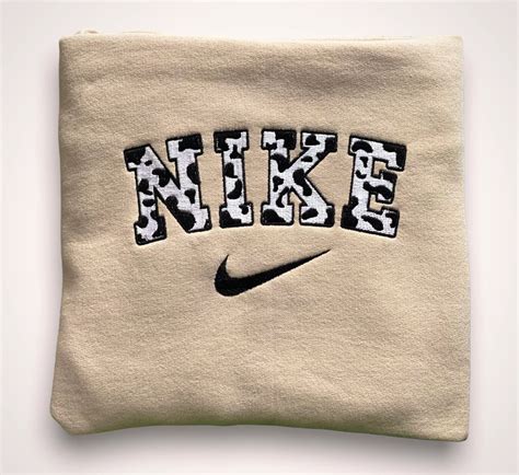 Cow Nike Embroidered Sweatshirt TerraBell Designs