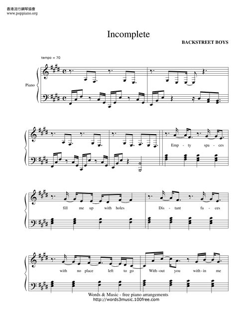 Incomplete Sheet Music Piano Score Free Pdf Download Hk Pop Piano Academy