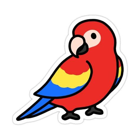 Parrot Sticker By Littlemandyart In 2021 Cute Stickers Cute Laptop