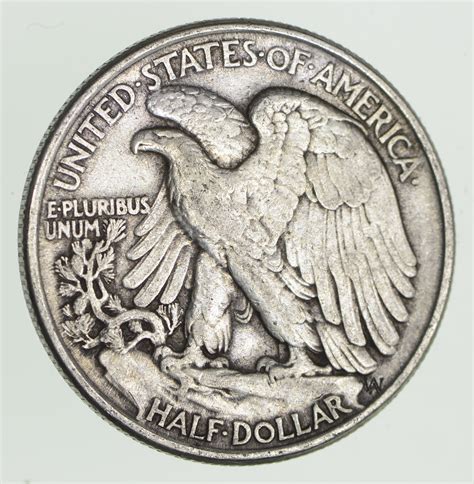 Nice Coin Strong Feather Details Walking Liberty Half Dollar