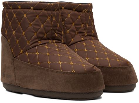 Moon Boot Brown Icon Low Nolace Quilted Boots Moon Boot