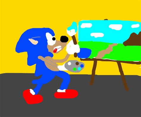 the old sonic design - Drawception