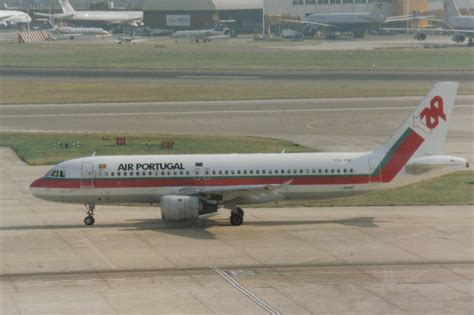 CS TNF A320 TAP Air Portugal Heathrow 1990s Dave Corry Flickr