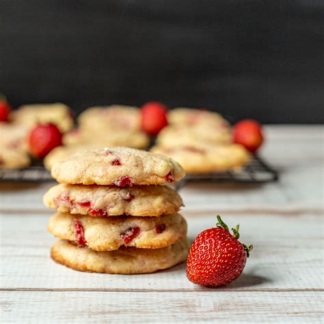 Strawberry Cookies Made with Fresh Strawberries