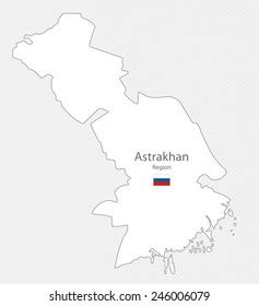 Map Astrakhan Region Russia Stock Vector (Royalty Free) 246006073